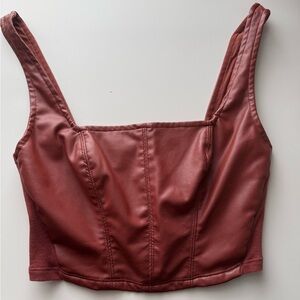 Free People Women’s Burgundy Crop Top